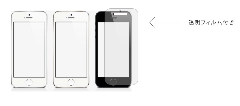 スマホケース 透明フィルム付き