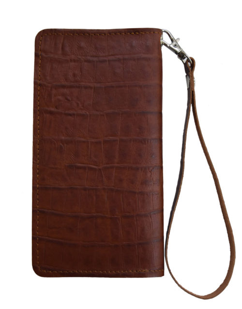 左利き用 手帳型 スマホケース レザー 革 茶色 ブラウン