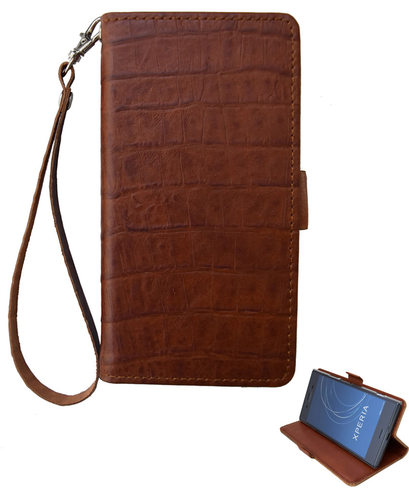 手帳型 スマホケース レザー 革 茶色 ブラウン