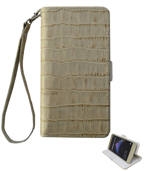 手帳型 スマホケース 本革 緑