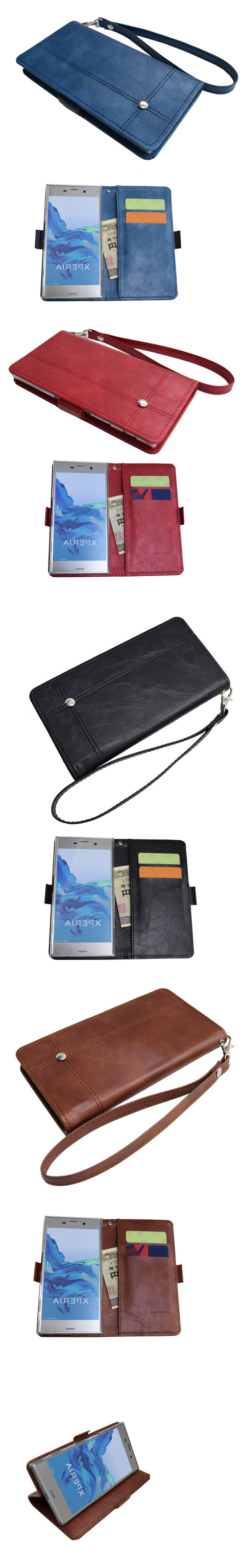 左利き用 手帳型 スマホケース メンズ かっこいい