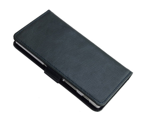 左利き用 手帳型 スマホケース 緑 グリーン 牛革 レザー