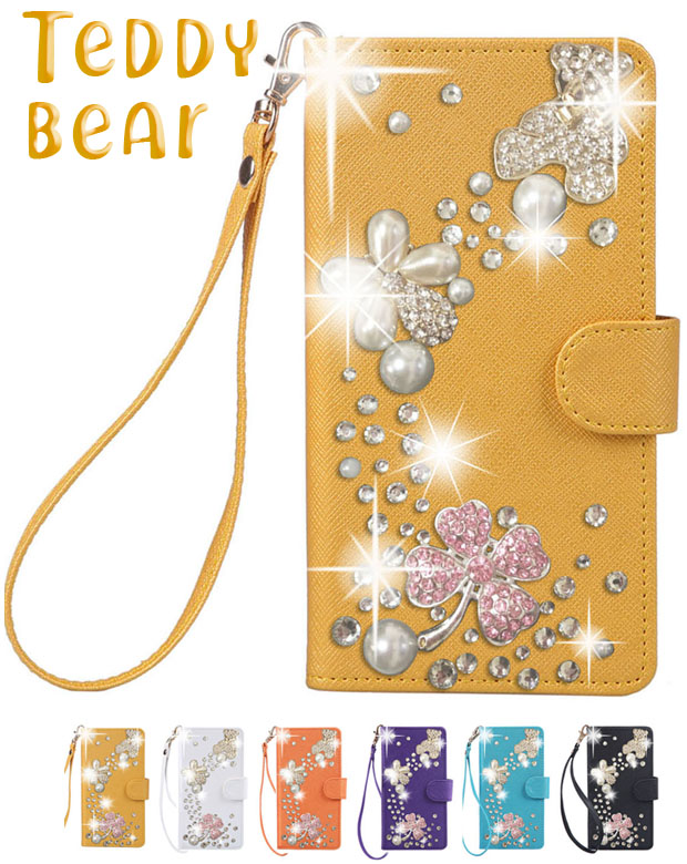 スマホケース 熊 キラキラ デコ